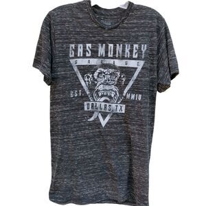 Gas Monkey Men's Tee Shirt Size M Short Sleeves Black and Gray